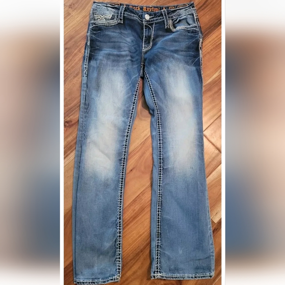 Rock Revival Eloise Easy Boot Cut Jeans Women's 30 Medium Wash Denim